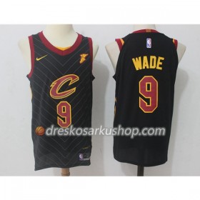 Muški NBA Dres Cleveland Cavaliers Dwyane Wade 9 Nike 2017-18 Crna Swingman